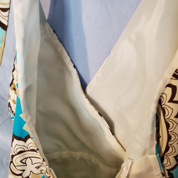 DORBY halter dress floral teal size 16 - Picture 9 of 11